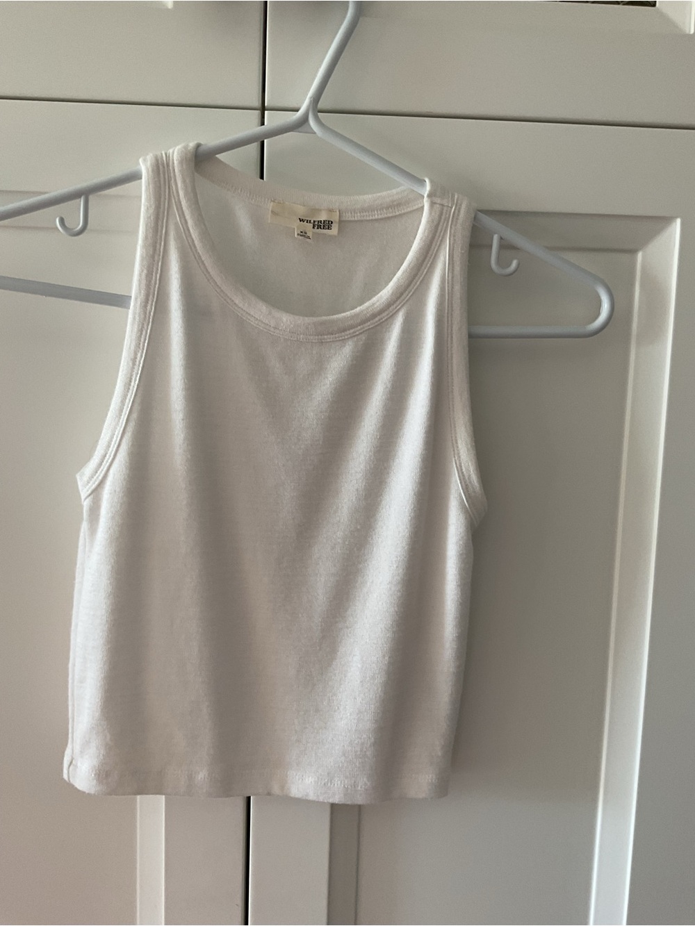 Wilfred White Ribbed Scoop Tank